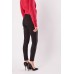 Striped Panel Trim Black Jeans
