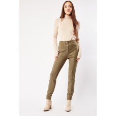 Suedette Olive Trousers