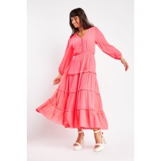 Textured Tiered Maxi Dress