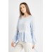 Tiered Hem Long Sleeve Top