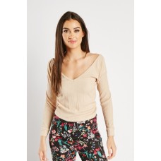 Twisted Back Textured Top