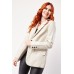 Vinyl Lapel Front Oversized Blazer