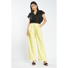 Wide Leg Plain Smart Trousers