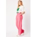 Wide Leg Plain Trousers