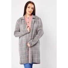 Windowpane Knit Shacket