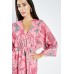 Wrap Front Printed Tea Dress