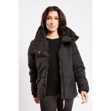 Wrap Neck Padded Jacket
