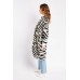 Zebra Print Textured Coat