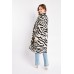 Zebra Print Textured Coat
