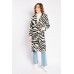 Zebra Print Textured Coat