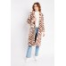 Zebra Print Textured Coat
