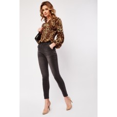 Zipped Side Charcoal Jeggings